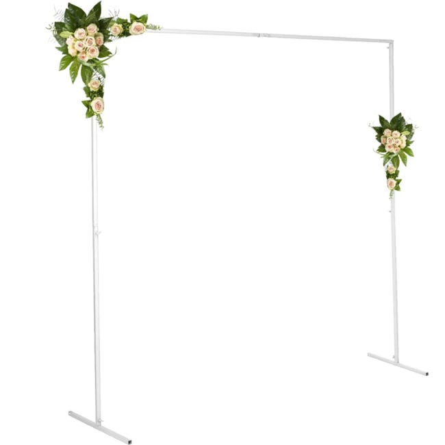 Arco de puerta de metal decorativo 2x2m cuadrado dorado para boda  cumpleaños fiesta recepción fotomatón globo arco kit Decoración