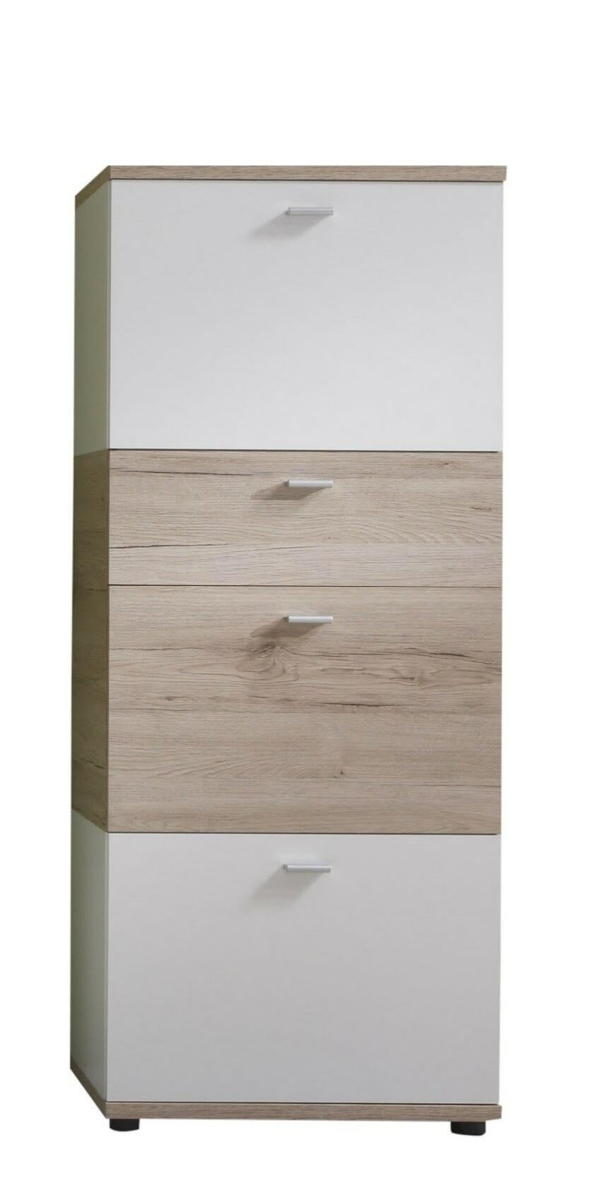 Meuble d'entrée meuble à chaussure mélaminé coloris chêne. L H P