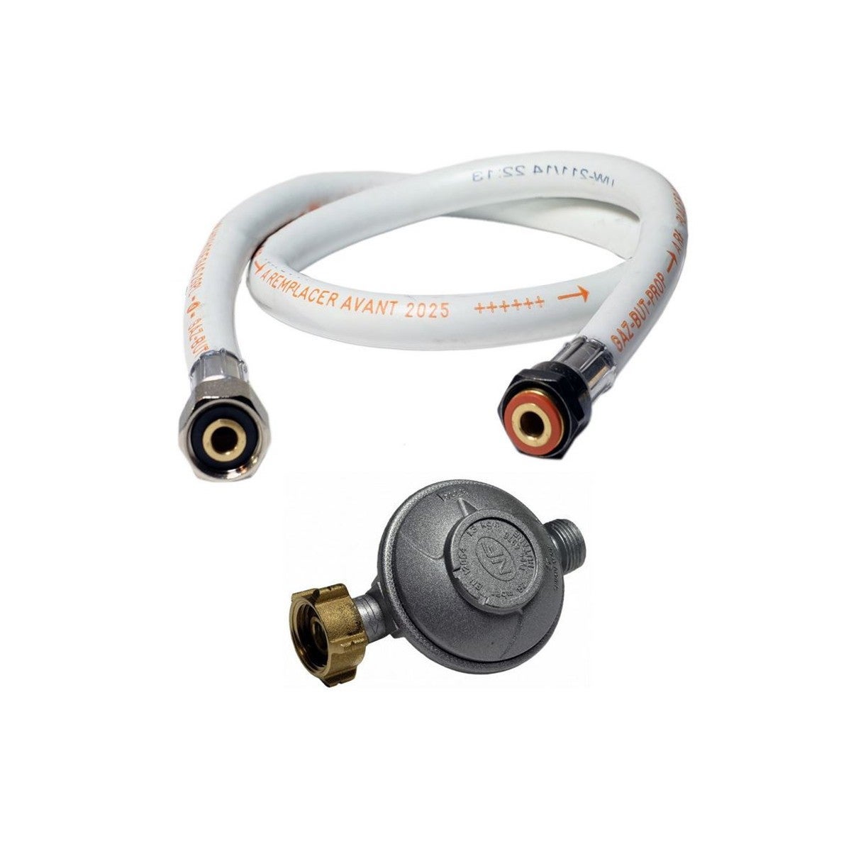 HJM Kit Regulador para Gas Butano/Propano + Tubo Flexible 35cm