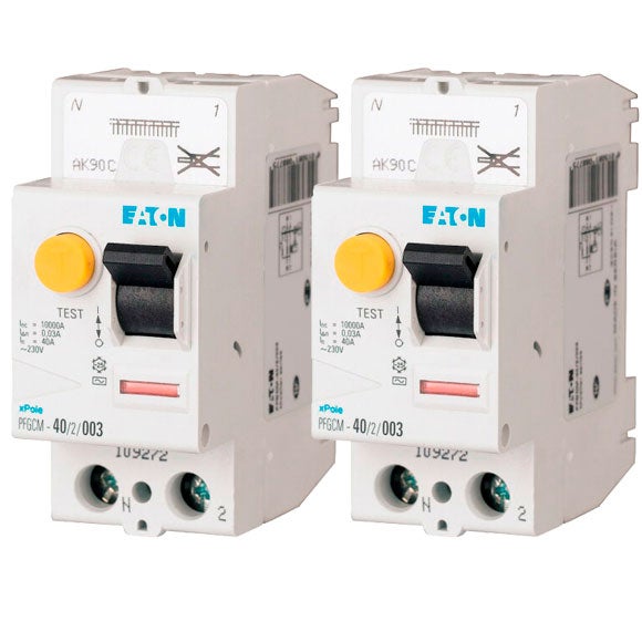 EATON- Lot De 2 Interrupteurs Différentiels Auto 40A Type AC 30mA, PFGM ...