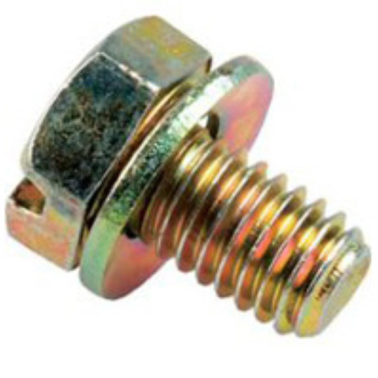 Vis tête héxagonal - 6 x 10 mm - avec rondelle | Leroy Merlin
