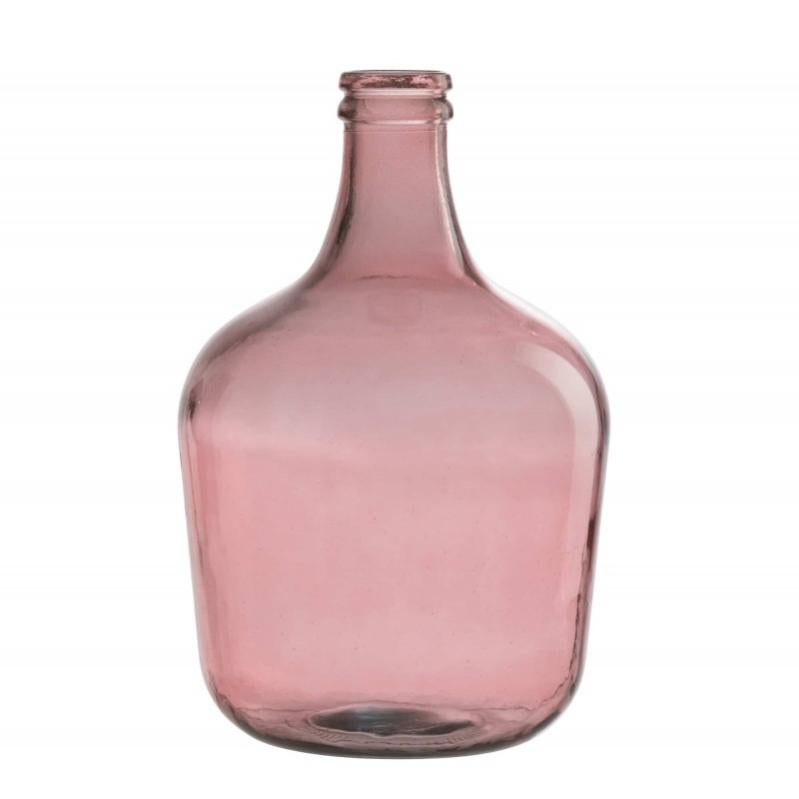 Vase dame jeanne en verre rose 28x28x42 cm Leroy Merlin