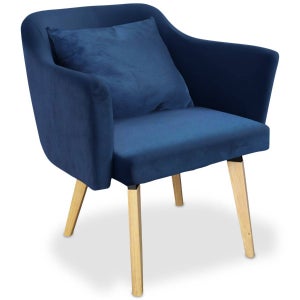 URBAN MEUBLE Chaise De Bureau scandinave roulette bleu réglable en hauteur  d'assise 42-50cm