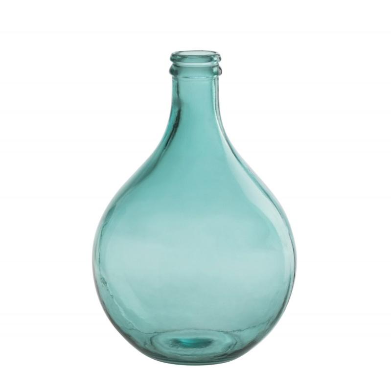 Vase dame jeanne en verre azur 27x27x43 cm Leroy Merlin