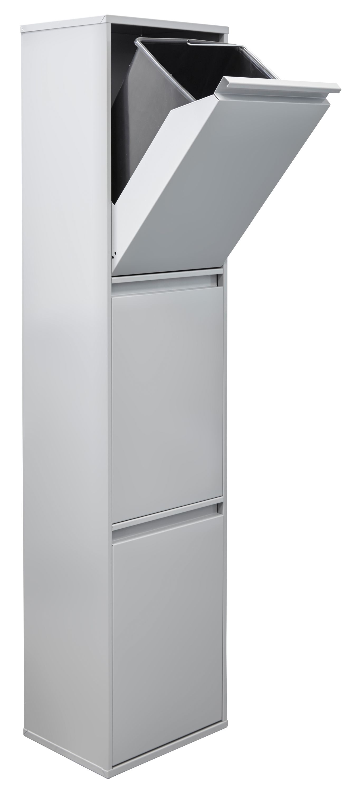 ARREGUI Basic CR302 B Cubo de basura y reciclaje de acero de 3