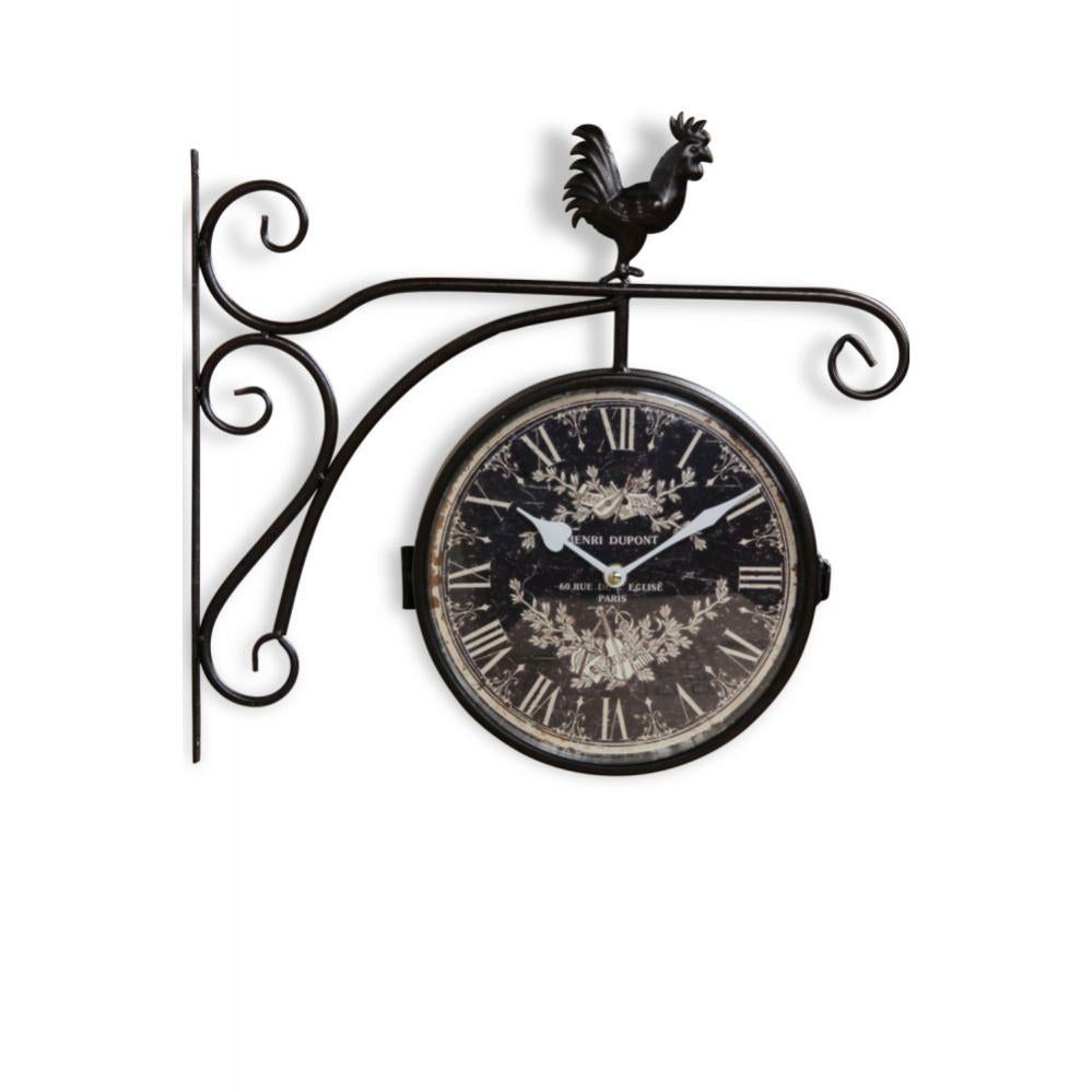 Horloge De Gare Ancienne Double Face Henri Dupont Fer Forge Noir 24cm Leroy Merlin