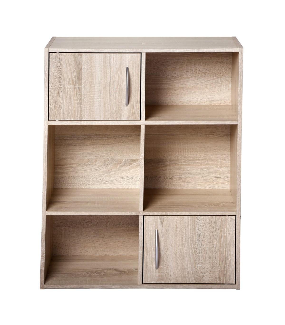 Etagère de rangement 6 cases 2 portes Leroy Merlin