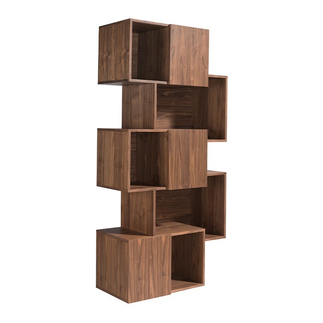 Intensivo Decir a un lado cliente Estantería madera nogal con cajones 85 x 40 x 181 cm. | Leroy Merlin