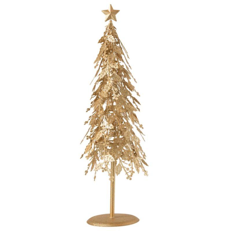 Paris Prix Sapin De Noël à Poser "feuilles Métal" 52cm Or Leroy Merlin