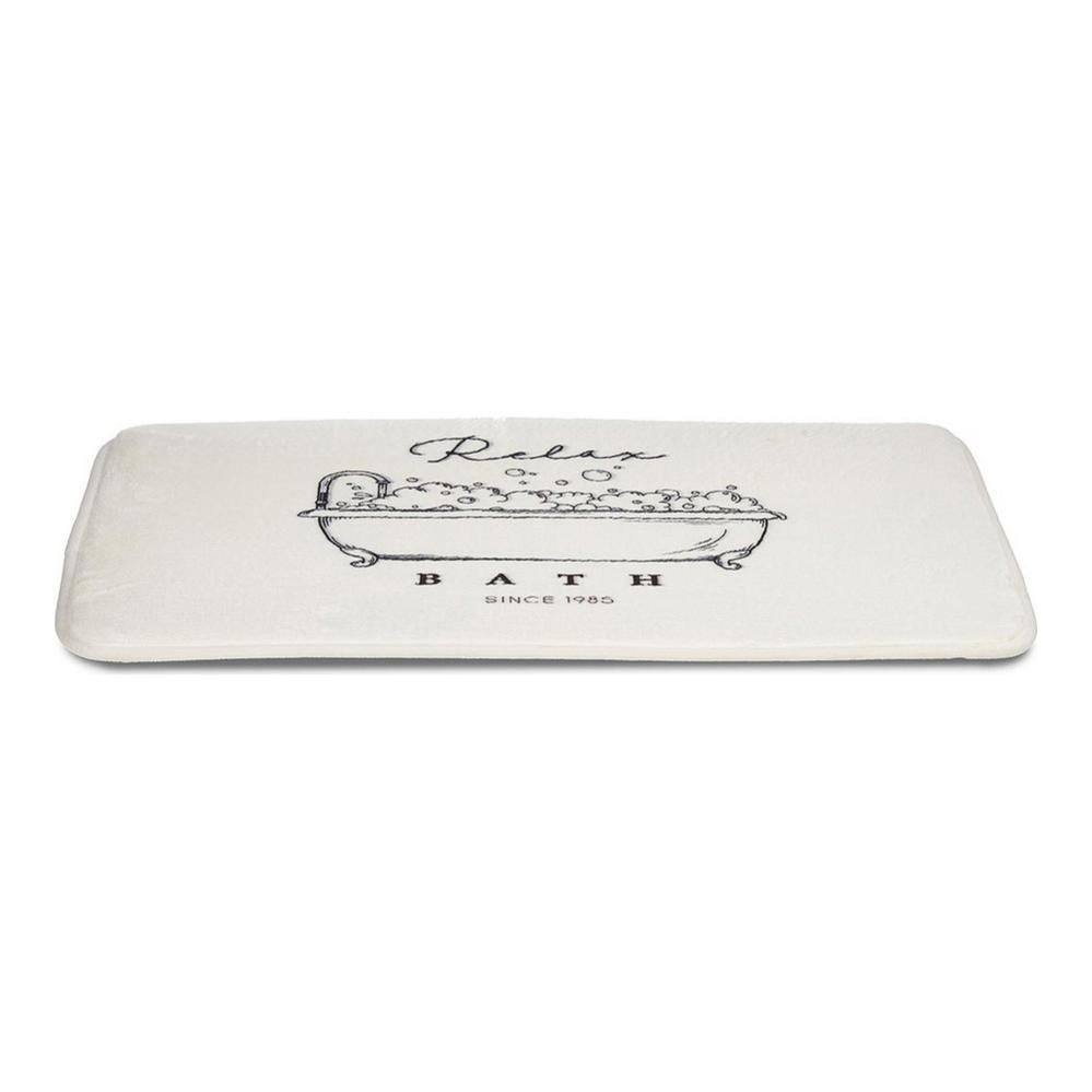 Catherine Lansfield Sparkle Tappetino da Bagno, Poliestere, Bianco, 50 x 80 cm