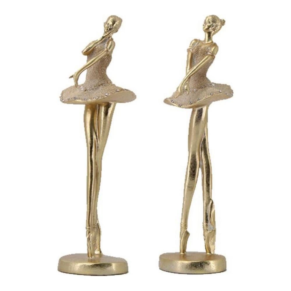 Figurine Décorative DKD Home Decor Doré Résine (10 x 9.5 x 30 cm) (2