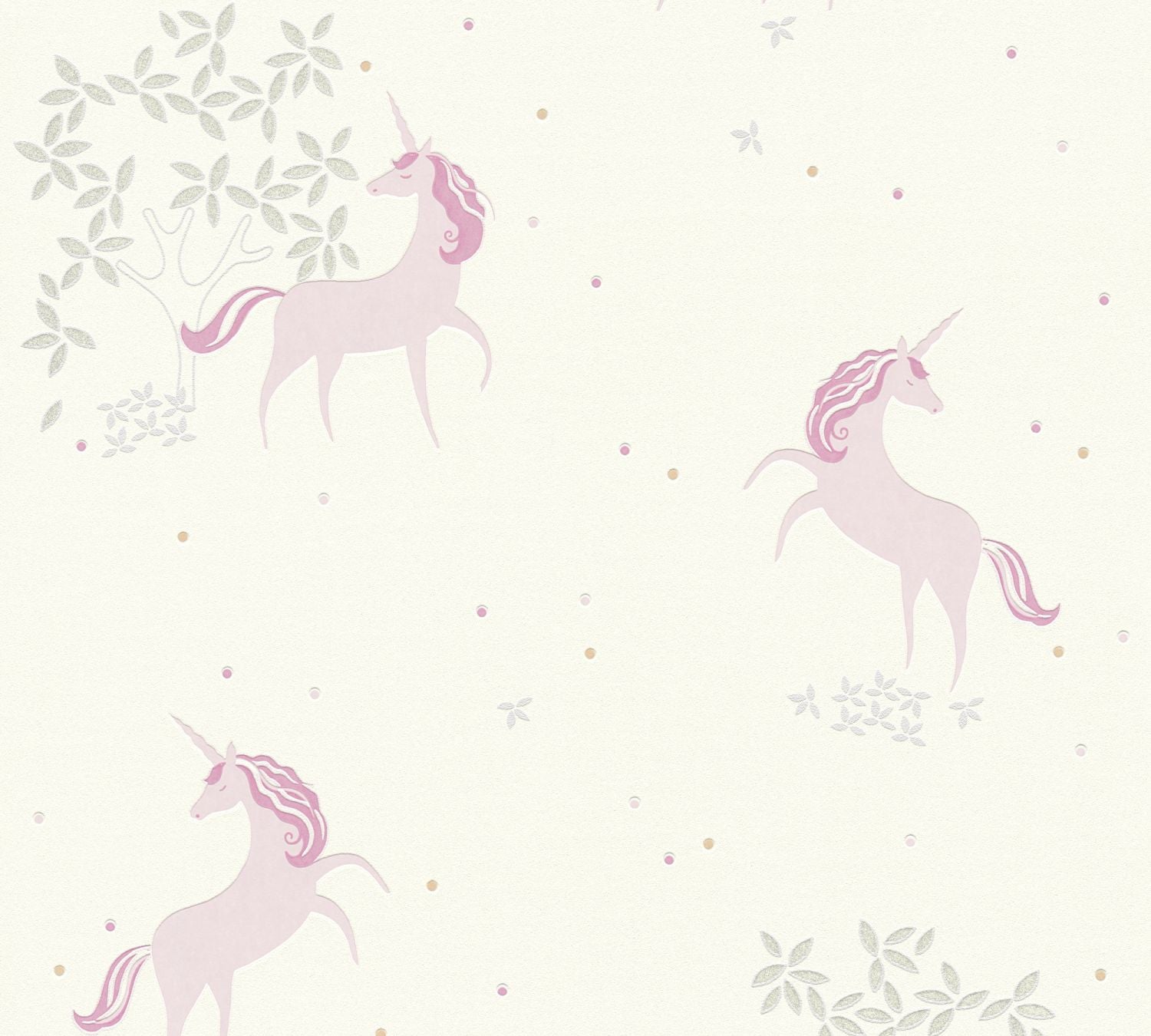 Carta da parati adesiva unicorni rosa in vinile lavabile e rimovibile - 1  rotolo 50x300 cm - Decochic