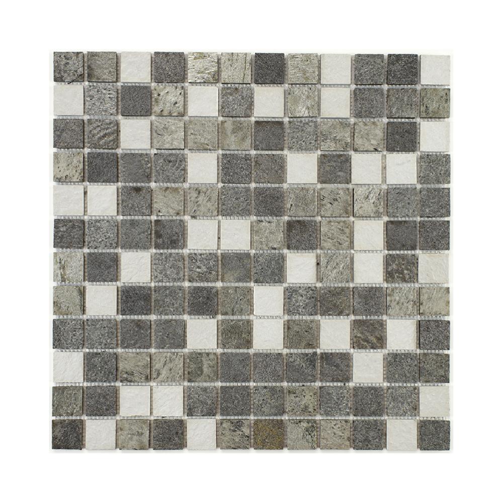 Mosaïque Verre et Pierre Gris 3698, 34,5x30x0,8cm