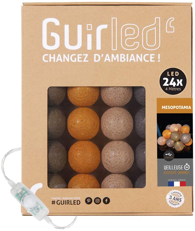 Guirlande Lumineuse Boules Coton Led Usb Veilleuse B B H