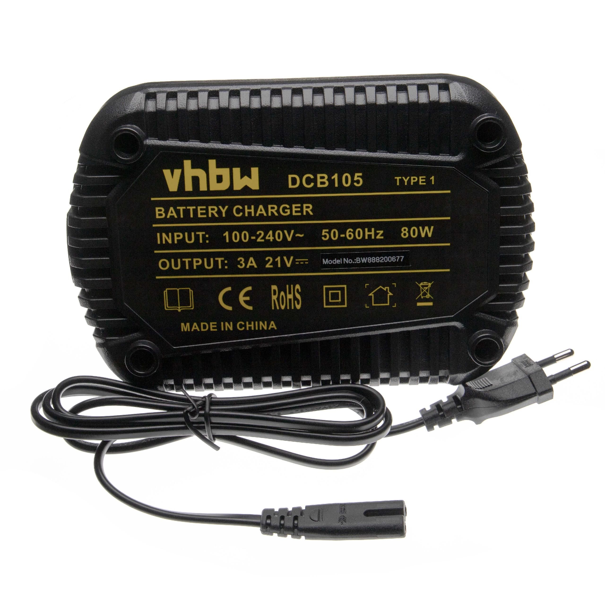 Vhbw Chargeur compatible avec Dewalt DCHJ060C1 DCHJ061 DCHJ061B