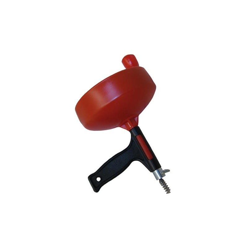 Déboucheur de canalisation professionnel 10m - Furet de plombier avec gants  - Rouge - Cdiscount Bricolage