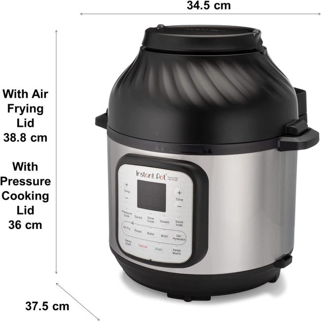 Instant Pot Duo CRIPS es un electrodoméstico 2 en 1: olla de cocción lenta  y freidora sin aceite, a un precio sorprendente