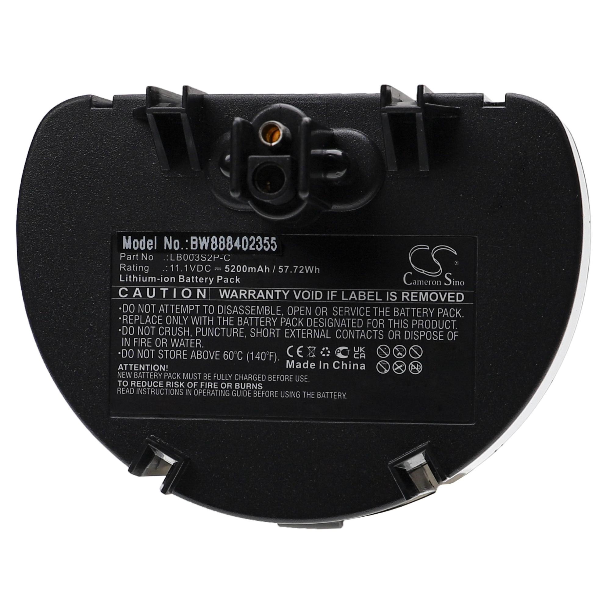 vhbw 1x accu vervangt W230BAT-6 voor notebook (5200mAh, 11,1V, Li-Ion