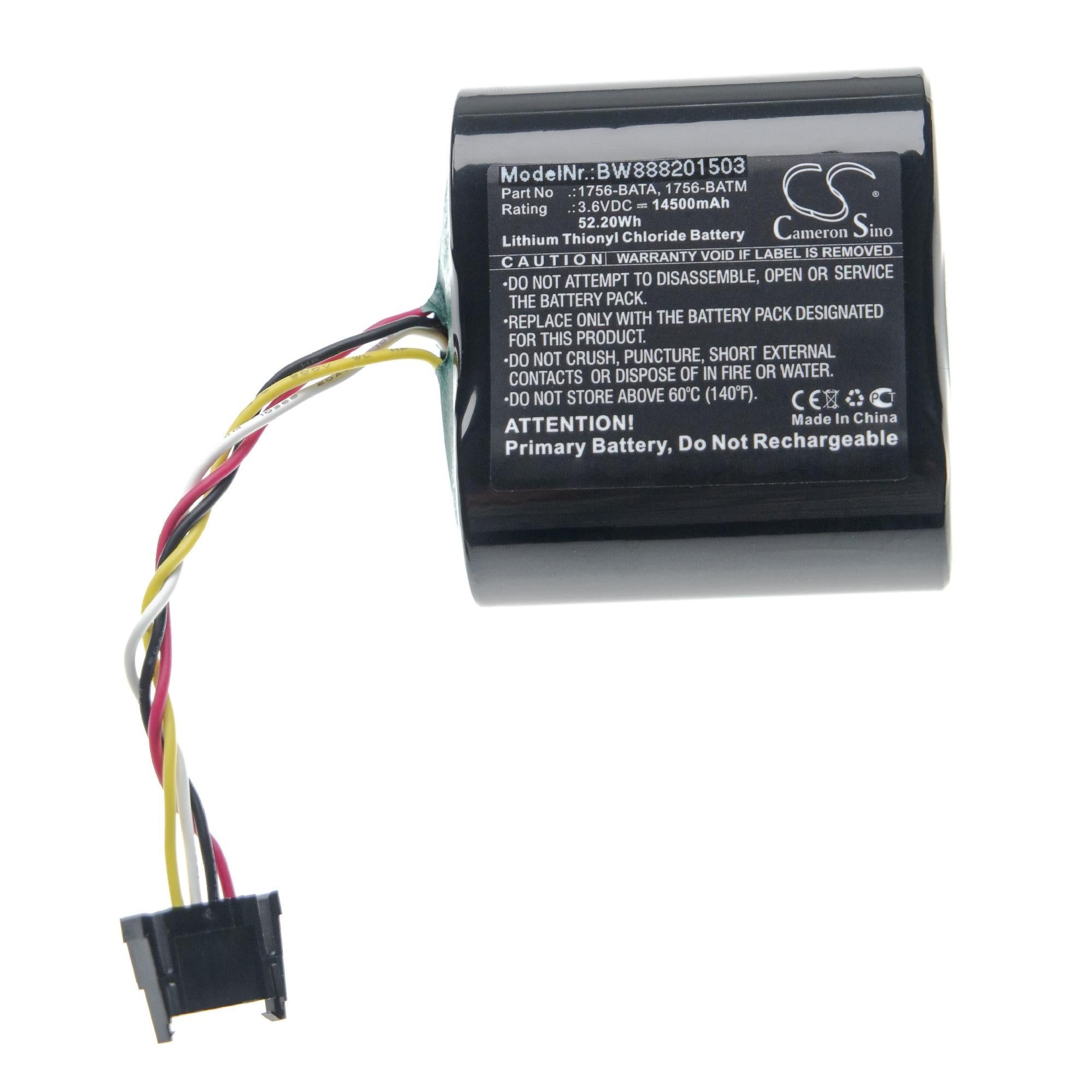 Vhbw Pile 2700mAh 3,6V Li-SOCl2 Compatible Toshiba LS14500-PR-M ER6VCT Pour Automate Programmable