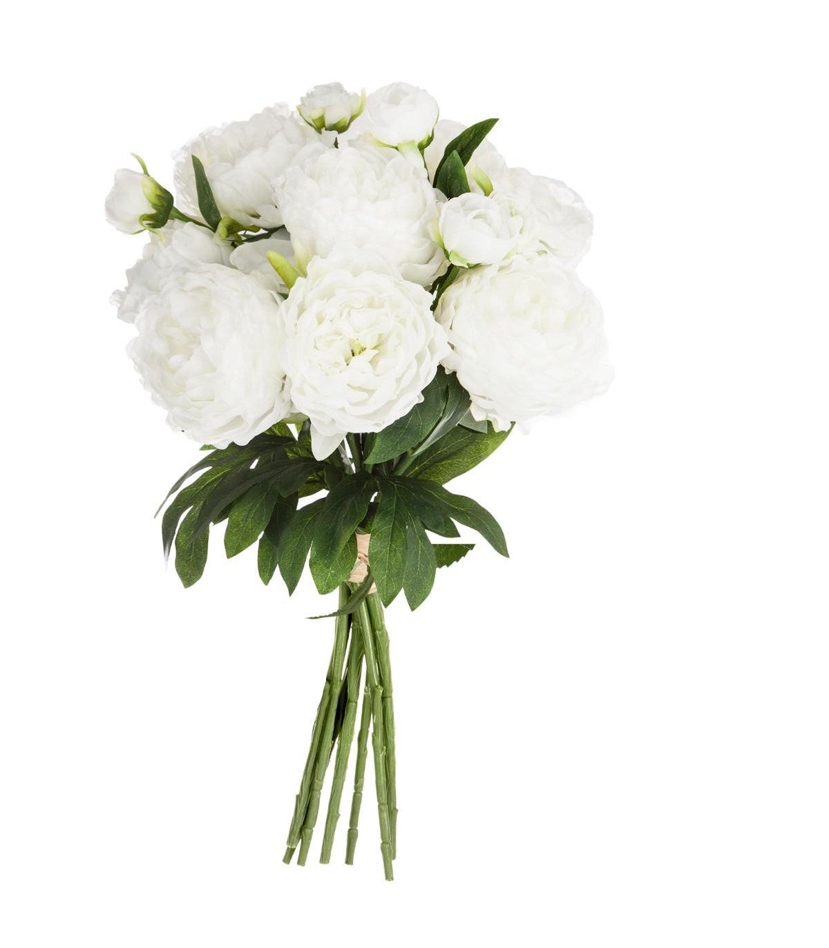 Bouquet de Fleurs artificielles 13 Pivoines blanches H 50 cm | Leroy Merlin