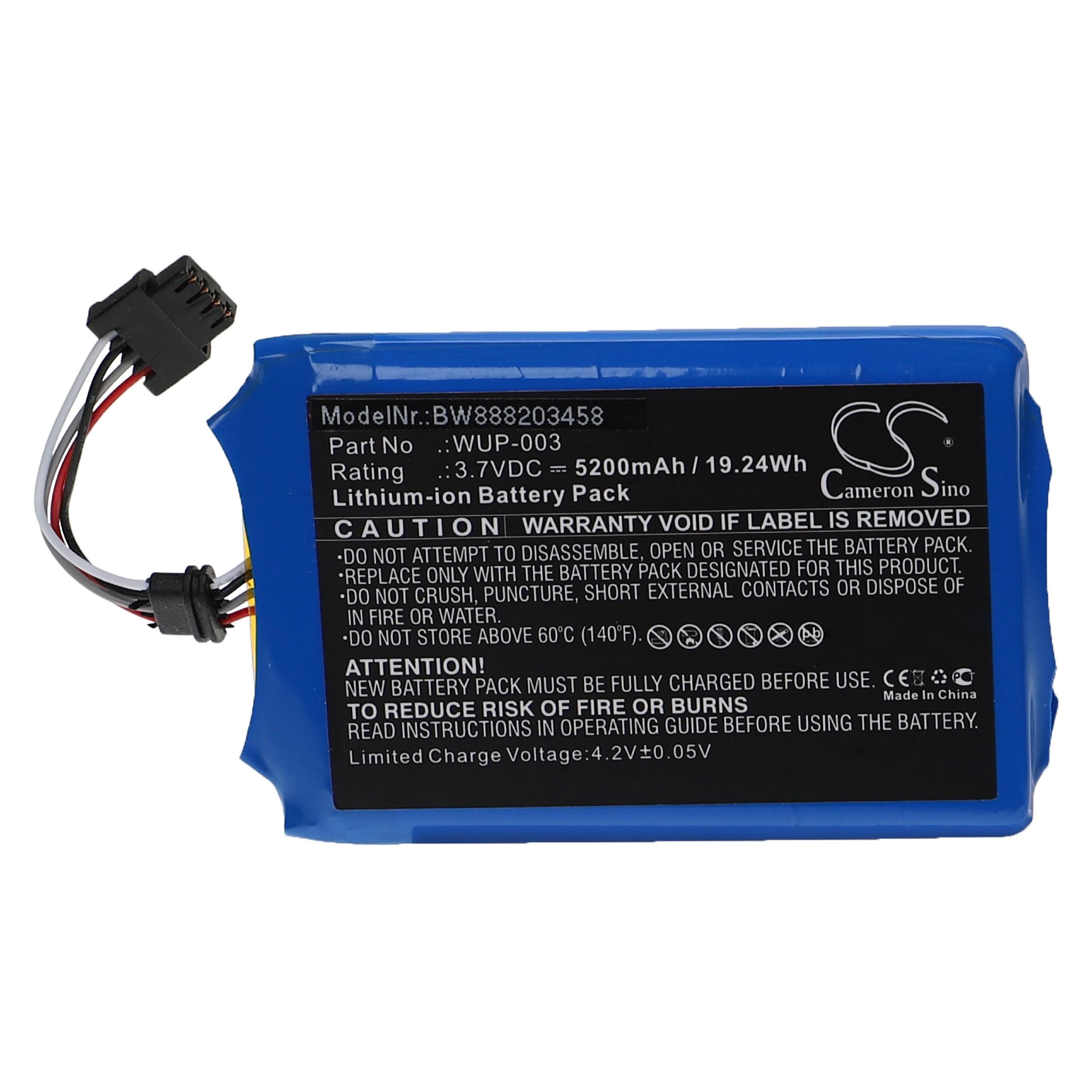 Vhbw Batterie compatible avec Nintendo Wii U GamePad WUP-003manette de jeu  (5200mAh, 3,7V, Li-ion)