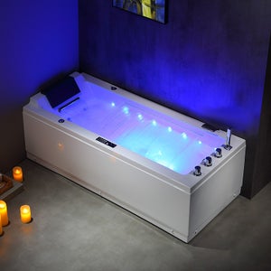 Baignoire balnéo Jacuzzi® Essential 130x145 dossier à droite