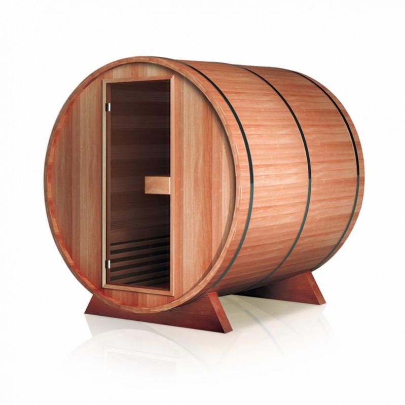 Sauna extérieur en Cèdre rouge Boreal® TRC Tonneau Barrel 180 * 180