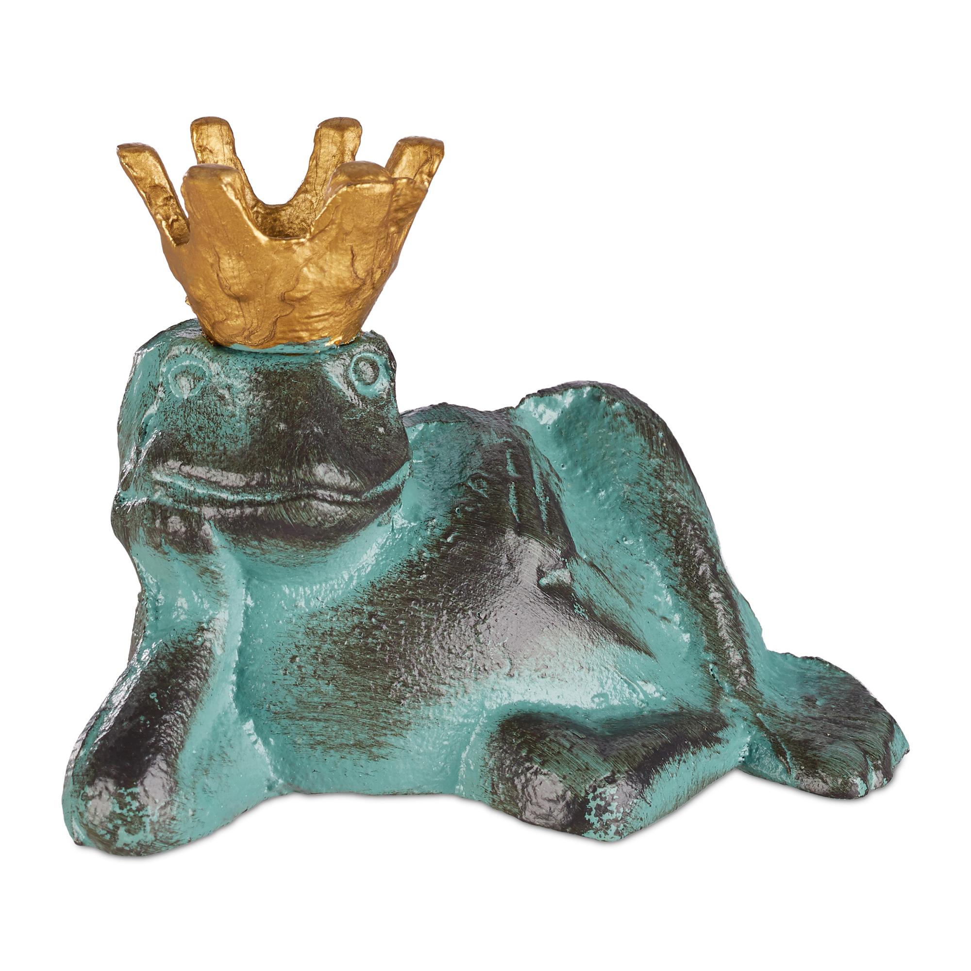 Relaxdays Statue Vainqueur Dorée 18cm | Socle Noir | Figurine Couronne Laurier | Décoration Trophée Hollywood