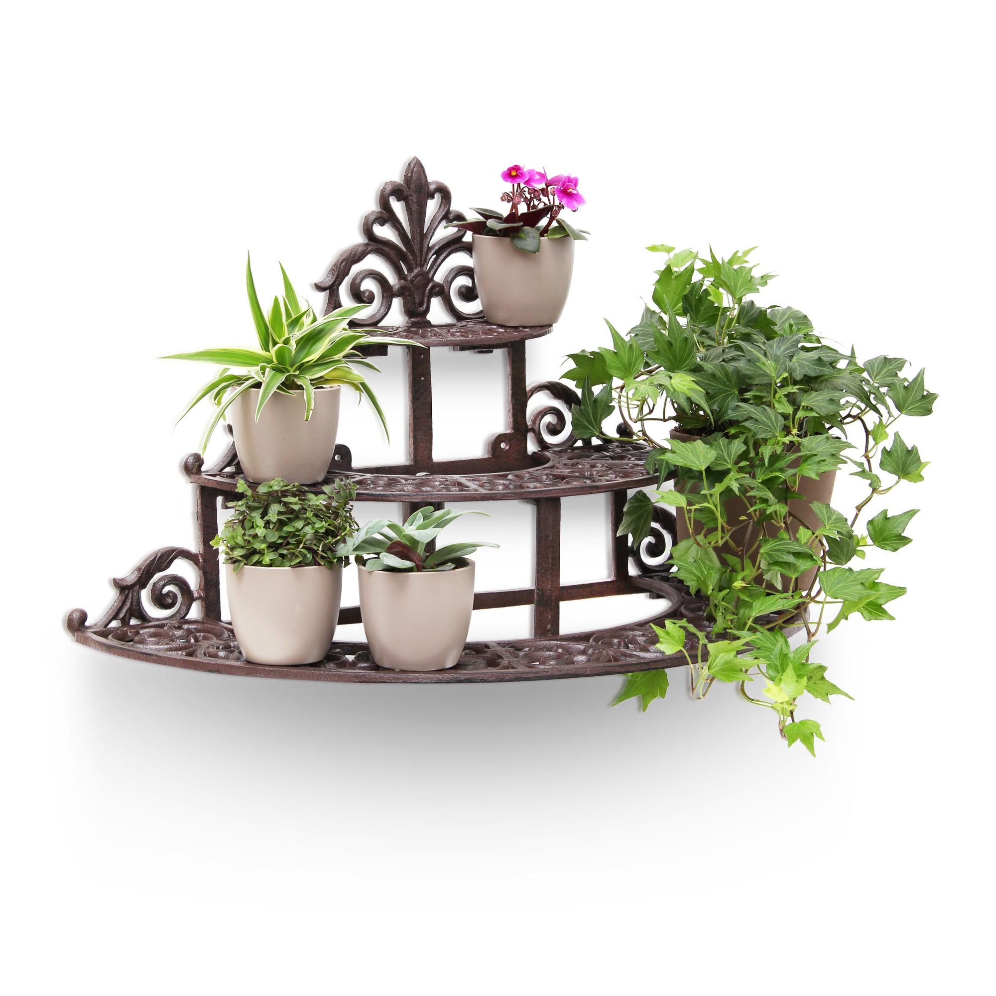 Scaffale Portafiori In Legno Relaxdays 7 Ripiani | Portavasi Da Terra Stile Country 86x95x29 Cm