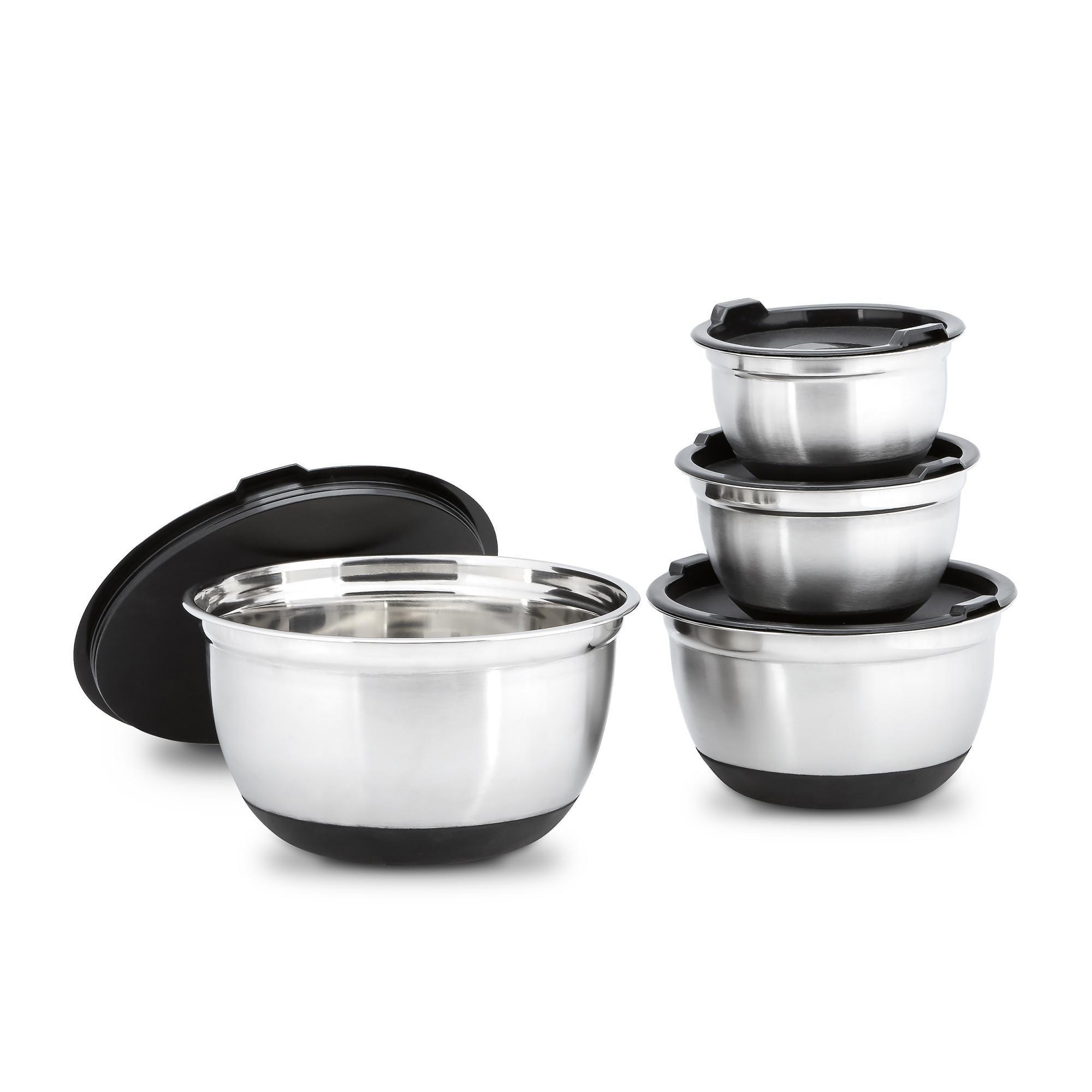 Set 4 Ciotole KitchenAid Rosse Con Coperchio | Per Preparare E Conservare Cibo