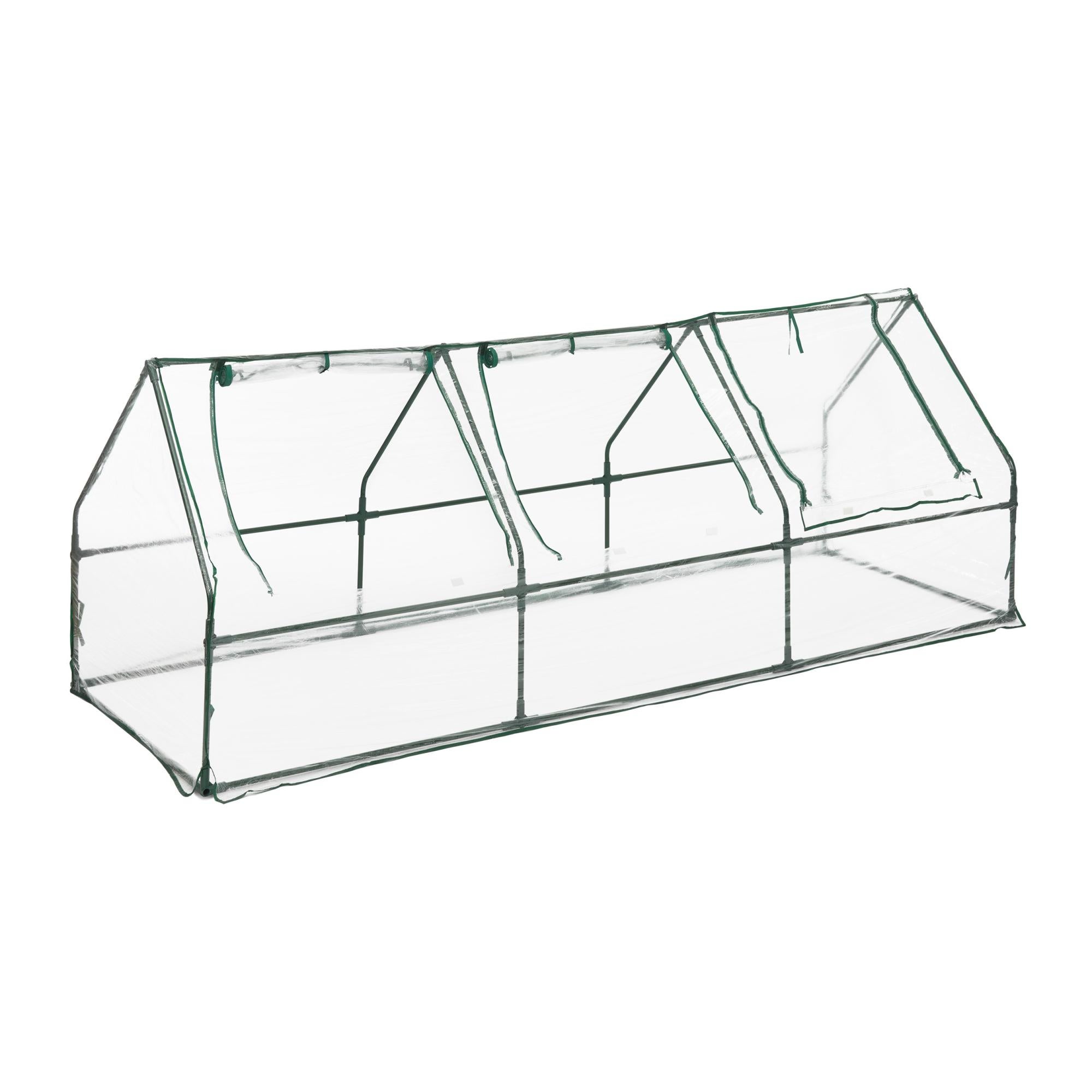 Serra Da Giardino Relaxdays - Telo In PVC Con Finestre Avvolgibili 152x132x92 Cm