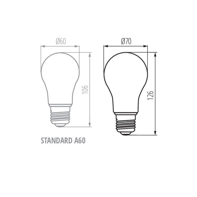 Ampoule LED E27 24w ronde a70 équivalent à 200w blanc du jour