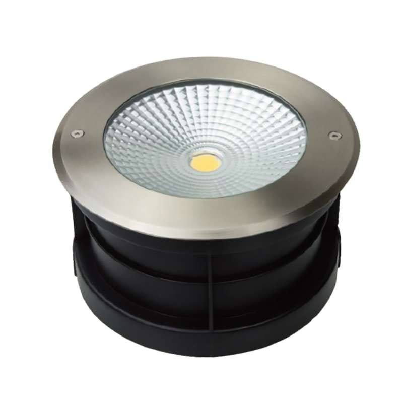 Spot LED Extérieur encastrable 220V 25W (éclairage 200W) - étanche IP67  diamètre 195mm Blanc du Jour 6000K 2100lm