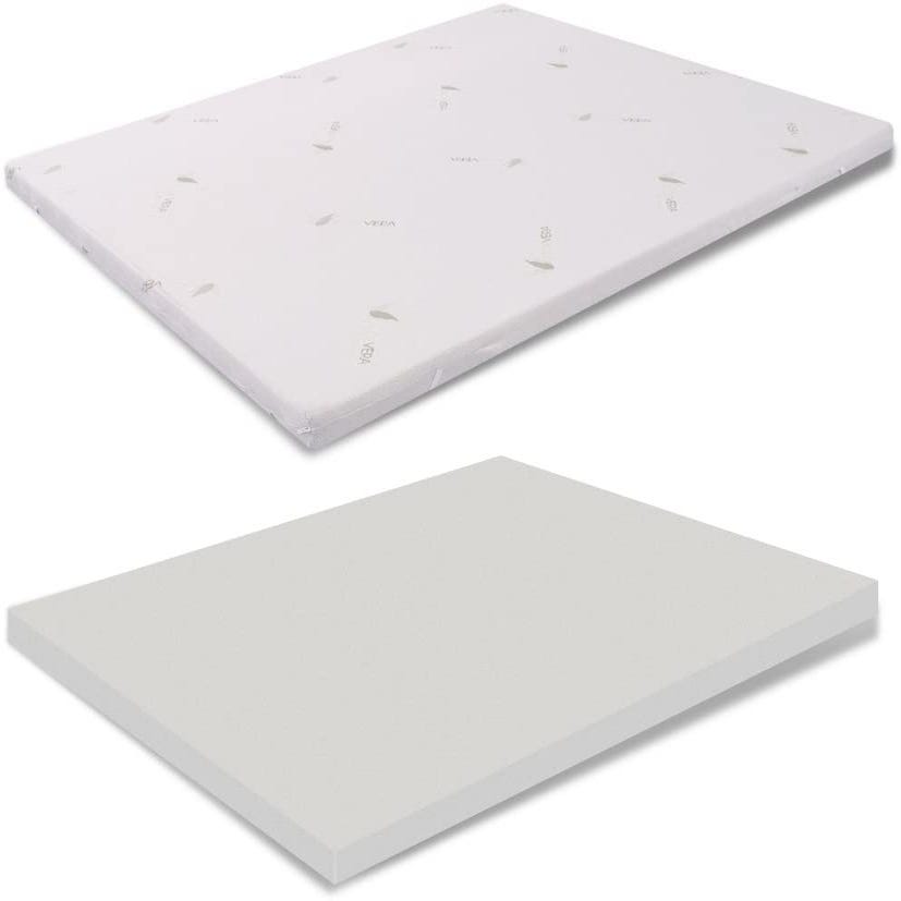 Topper 165x190 Memory Foam per materasso - alto 5 cm, sfoderabile, tessuto  AloeVera, Correttore H5