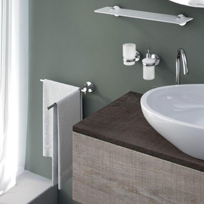 Relaxdays Set Bagno Completo, 5 Accessori, Kit WC Acciaio Inox Lucido,  Portaspazzolino, Sapone e Saponetta, Argento