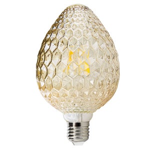 Lampadina filamento led attacco grande E27 4W diamante ambra lampada  decorativa vintage luce calda