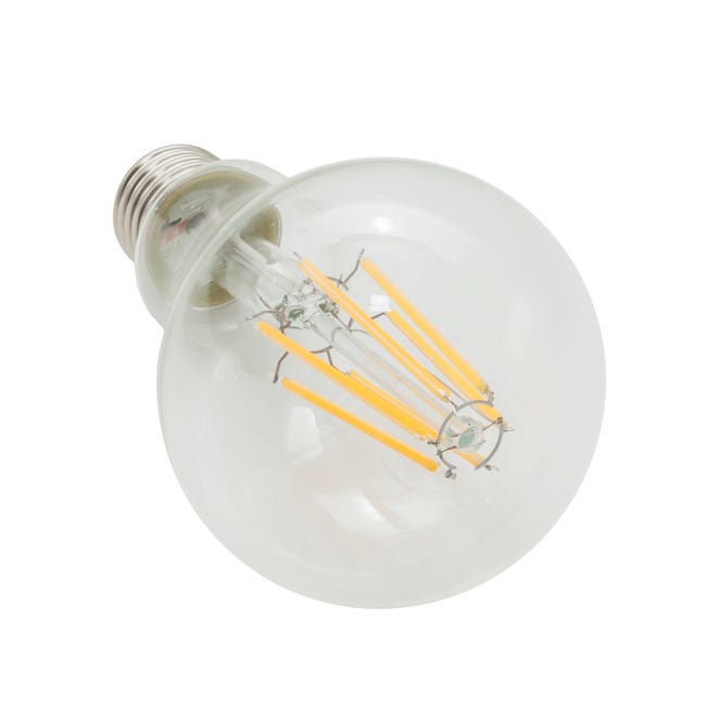 Lampadina LED E27 globo pera vetro 12W lampada filamento vintage 1500lm  luce diffusa LUCE CALDA 3000K