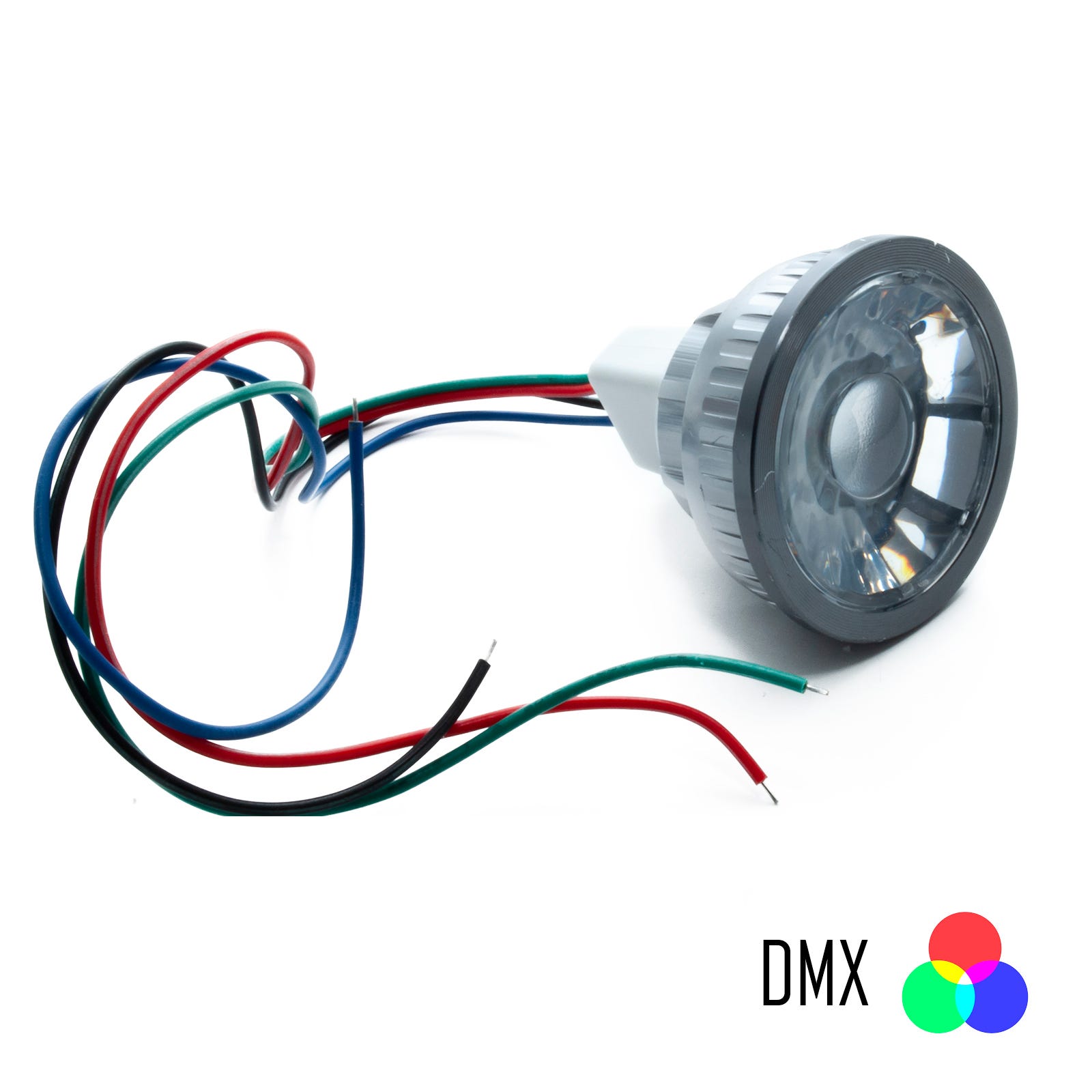 Lampe spot à Led RGB synchronisable DMX 4 fils 12v jeux de lumière