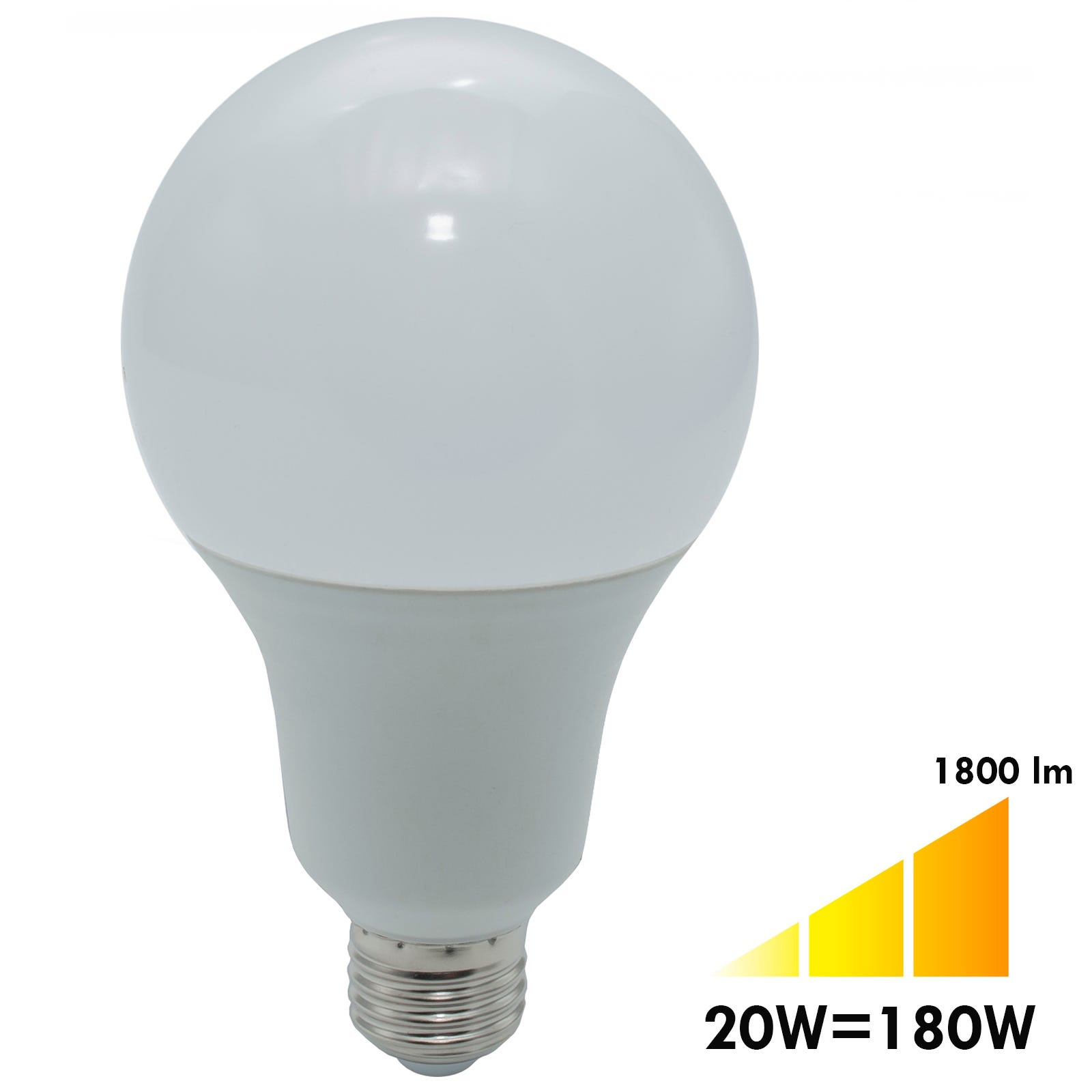 Lampe LED 20W rendement 180W ampoule douille E27 A95 1800 lumen