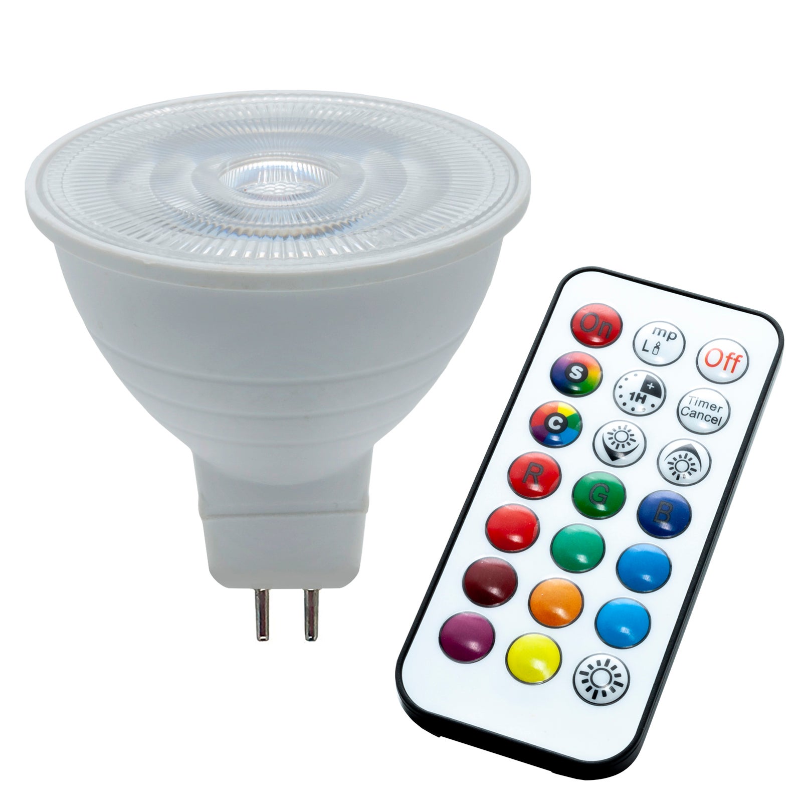 Ampoule LED RGB+CCT GU10 avec télécommande