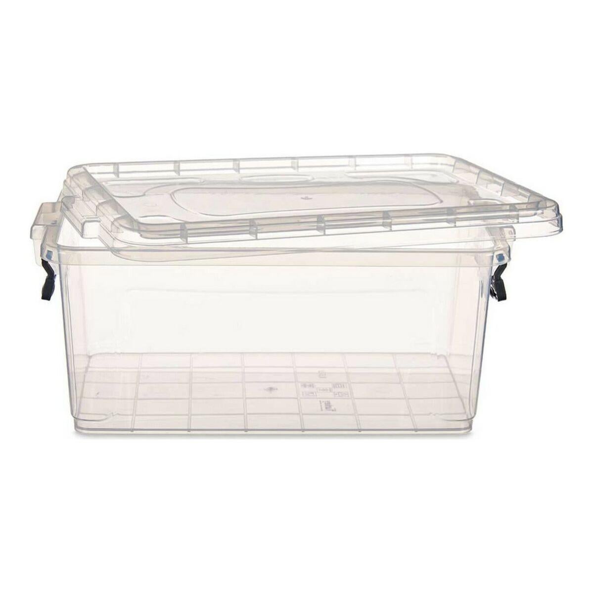 Scatola Portaoggetti In Plastica Trasparente Con Coperchio, Impilabile, Casa/Ufficio, UK