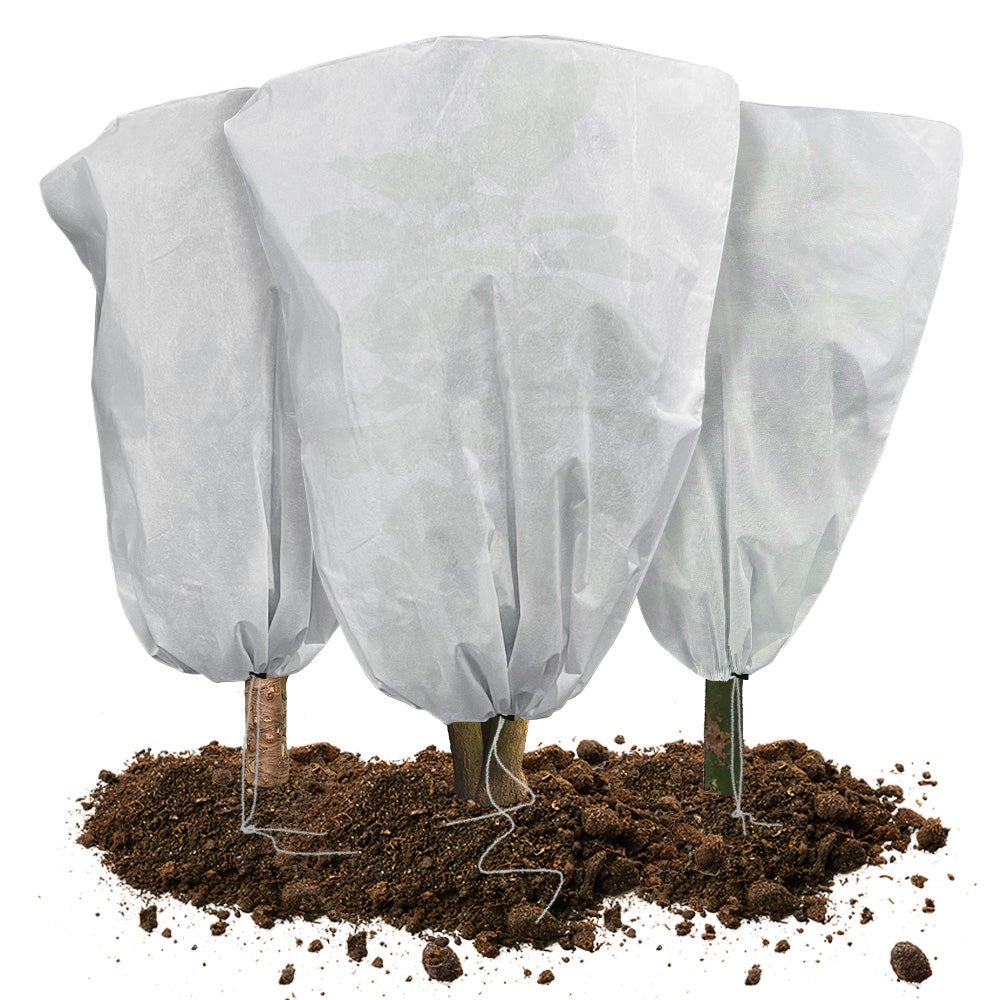 Lot de 3 housses de protection pour plantes d'hiver avec cordon de serrage  - 78,7 x 99,1 cm - Couverture chaude pour protection des plantes 