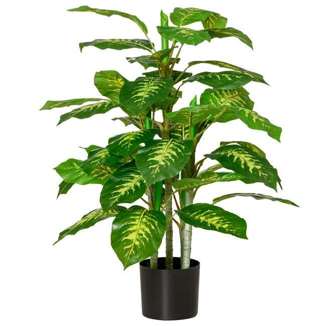 Plante artificielle Calathea H. 95 cm feuilles réalistes pot inclus | Leroy  Merlin
