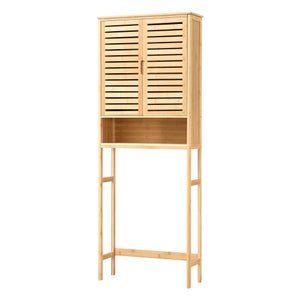 Mueble columna colgar de baño Poolede 35 cm ancho color Bambú - Comprar  online al mejor precio.