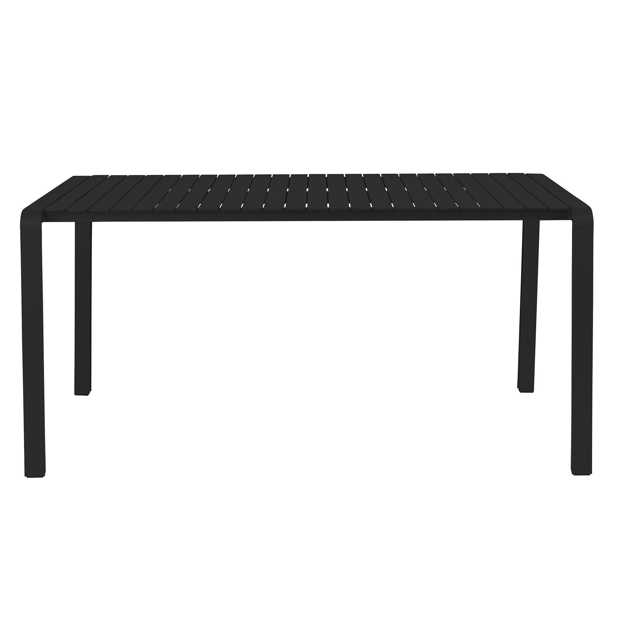 Table de jardin 168,5x87,2x75 cm en aluminium noir - VONDEL | Leroy Merlin