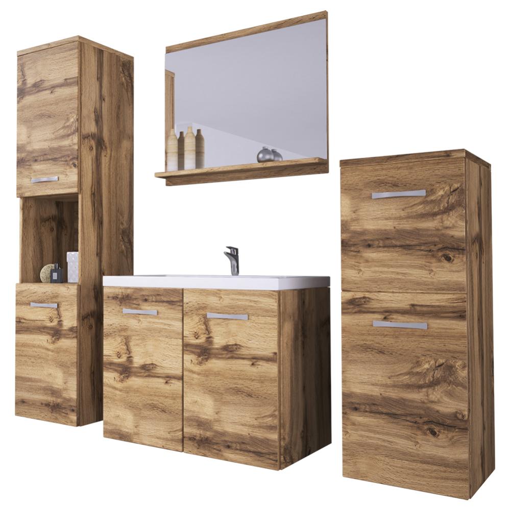 GRIPTICIALS Ensemble de meubles de salle de bain chêne wotan
