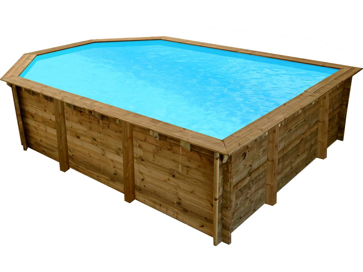 Piscine Hors Sol Bois, Lorca, 6.38 X 4.57 X 1.45 M | Leroy Merlin