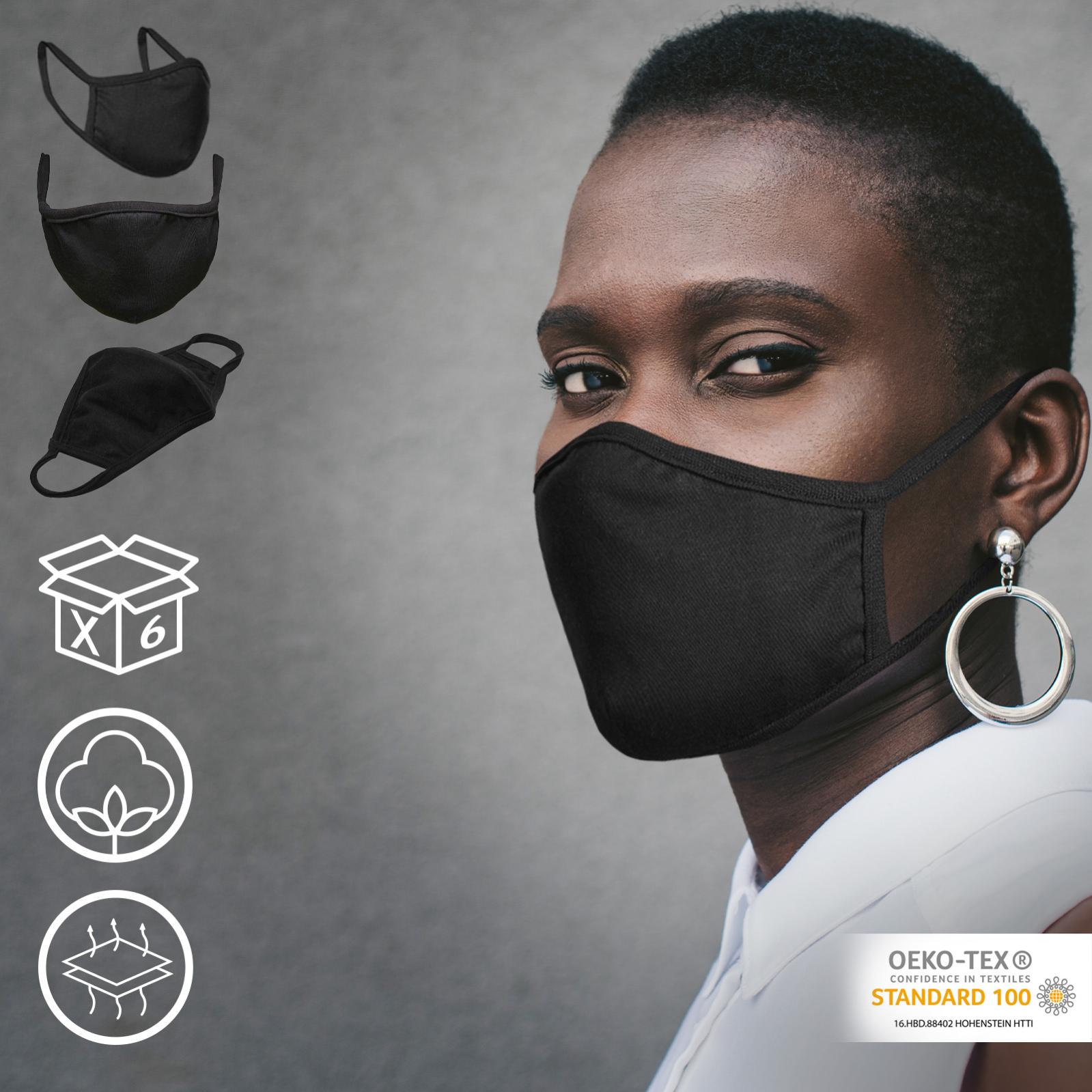 Masque Lavable Et Réutilisable En Coton Confortable - Lot De 1, 5, 10, 20 Ou 40 Pièces - Respiration Facile - Idéal Pour Le Quotidien