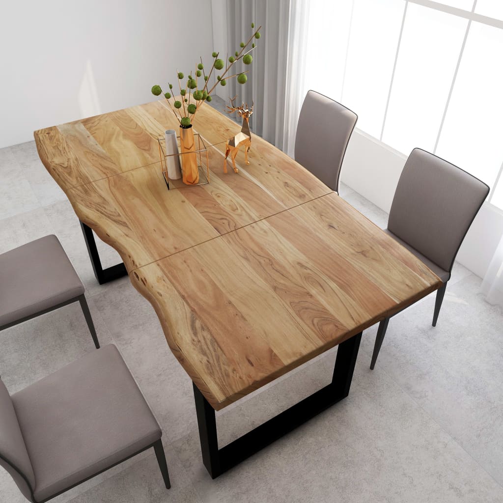 Table de salle à manger 180x90x76 cm Bois d'acacia massif vidaXL | Leroy Merlin