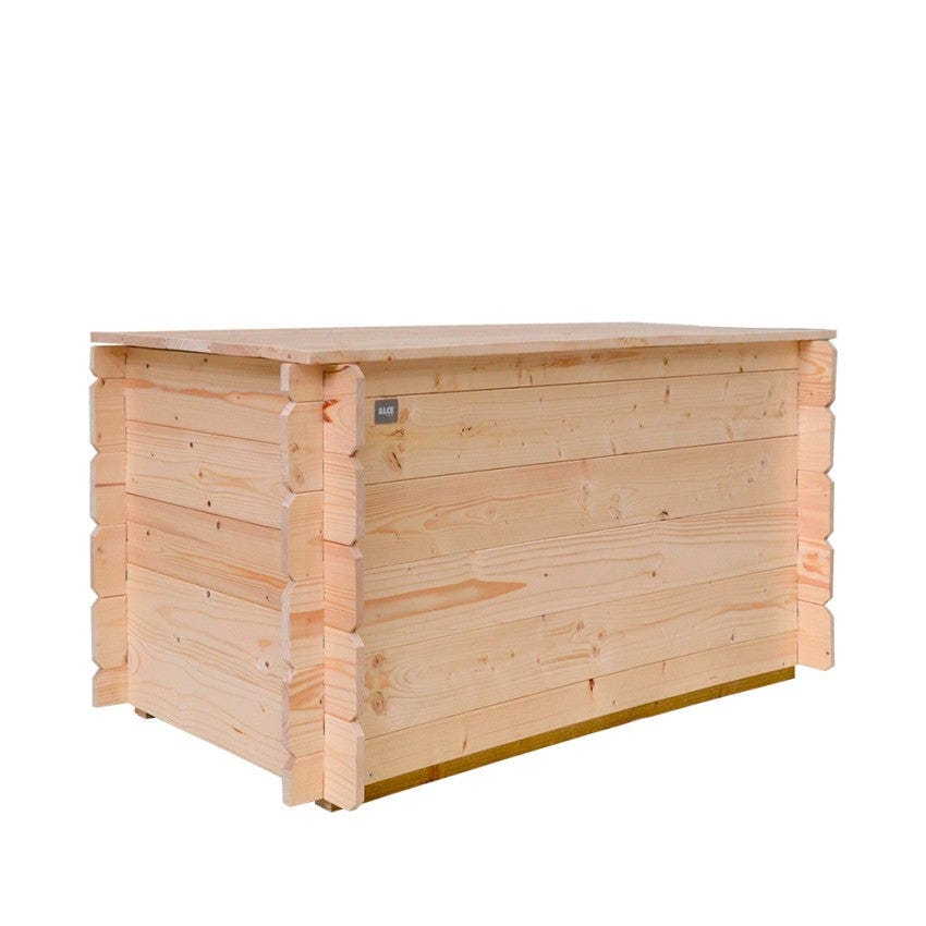 Baúl de jardín de madera para exteriores con capacidad 250 L Giove